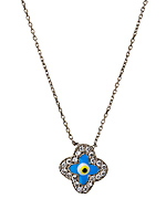 Belair Evil Eye Clover Pendant Necklace
