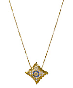 Belair Diamond Cut CZ Evil Eye Pendant Necklace