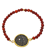 Belair Lucky Coin Berry Bead Stretch Bracelet