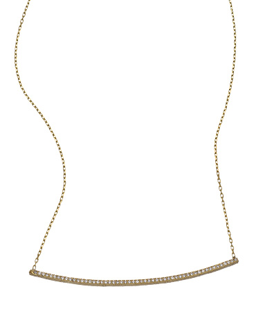 Belair Long CZ Bar Necklace