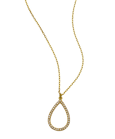Belair CZ Open Teardop Necklace