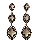 Belargo Two-tone Harlequin Marquis Star Drop Earrings