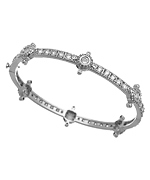 Belargo Silver CZ Nautical Bangle
