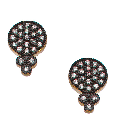 Freida Rothman Mixed Metal Pave CZ Nautical Stud Earrings