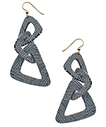 Lisa August Tuxedo Triangle Chain Earrings
