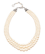 Ben-Amun Triple Stand Pearl Necklace
