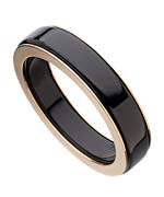 Ben-Amun Medium Blue and Gold Rim Resin Bangle