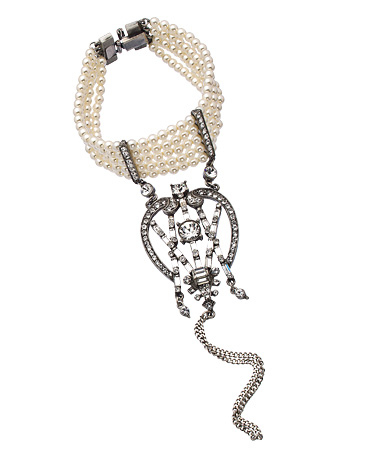 Ben-Amun Statement Pearl Finger Bracelet