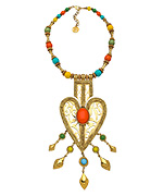 Ben-Amun Bali Heart Statement Necklace