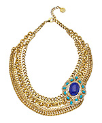 Ben-Amun Blue Floral Multi Link Necklace