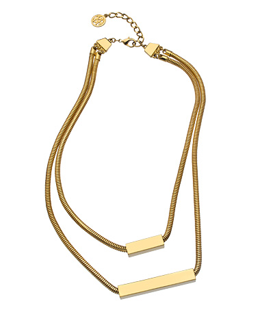 Ben-Amun Rectangle Double Snake Chain Necklace