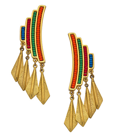 Ben-Amun Tribal Drop Earrings