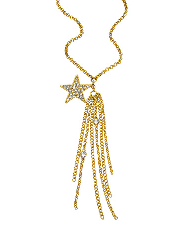 Ben-Amun Star Chain Fringe Necklace