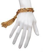 Ben Amun Double Chain Tassel Bracelet
