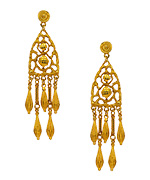 Ben-Amun Bohemian Medallion Tassel Earrings