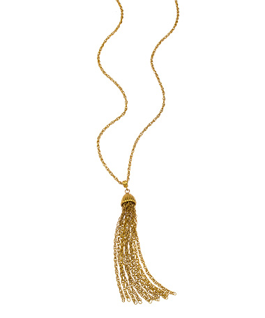 Ben-Amun Long Gold Tassel Necklace