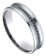 Benchmark 28 Black Diamond Channel Set Band