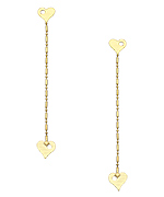Betty Carre Long Heart Drop Earrings