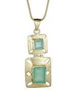 Betty Carre Double-Stone Pendant Necklace