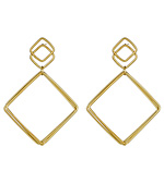 Betty Carre Concentric Square Drop Earrings