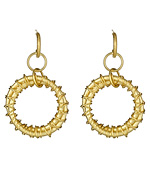 Betty Carre Wire Wrapped Drop-Hoop Earrings