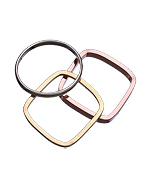 Bing Bang Mixed Metal Square Ring Set