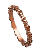 Bing Bang Rose Gold Eternity Skull Ring