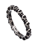 Bing Bang Silver Eternity Skull Ring
