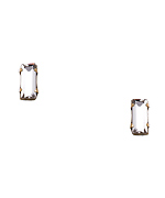 Bing Bang Victorian Baguette Clear Stud Earrings