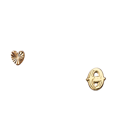 Bing Bang Initial Heart Duo Stud Earrings