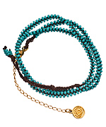 Blee Inara Turquoise Braided Wrap Bracelet
