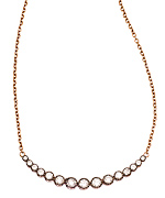 Blee Inara Silver Rose Gold and CZ Arc Necklace