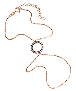 Blee Inara Crystal Circle and Rose Gold Harem Bracelet