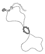 Blee Inara Crystal Hamsa and Silver Harem Bracelet