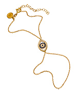 Blee Inara Crystal and Gold Evil Eye Harem Bracelet