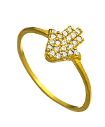 Blee Inara CZ Hamsa Ring