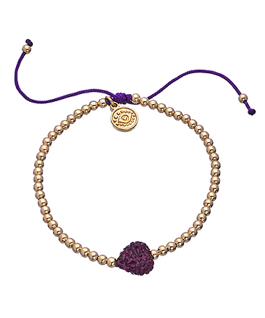 Blee Inara Gold and Crystal Heart Beaded Bracelet
