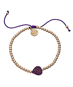 Blee Inara Gold and Crystal Heart Beaded Bracelet