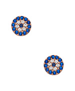 Blee Inara CZ Circle Stud Earrings