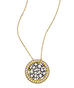 Blee Inara Round Halo Pave Crystal Necklace