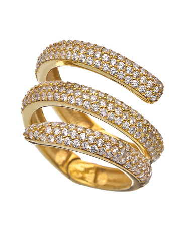 Blee Inara CZ Triple Coil Ring