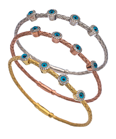 Blee Inara Round Evil Eye CZ Bangle