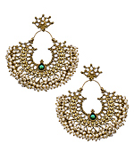 Blossom Box Emerald Pearl Gatsby Earrings