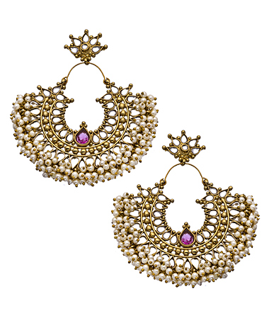 Blossom Box Amethyst Pearl Gatsby Earrings