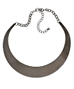 Blu Bijoux Gunmetal Colored Collar Necklace