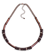 Blu Bijoux Copper Colored Disk Necklace