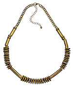 Blu Bijoux Gold Colored Disc Necklace