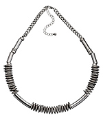 Blu Bijoux Silver Colored Disk Necklace