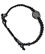Blu Bijoux Black Crystal Paved Shamballa Bracelet