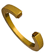 Blu Bijoux Brushed Block C Cuff